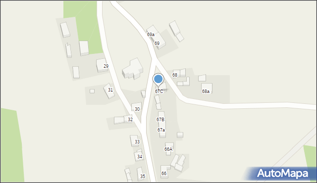 Broniszów, Broniszów, 67C, mapa Broniszów