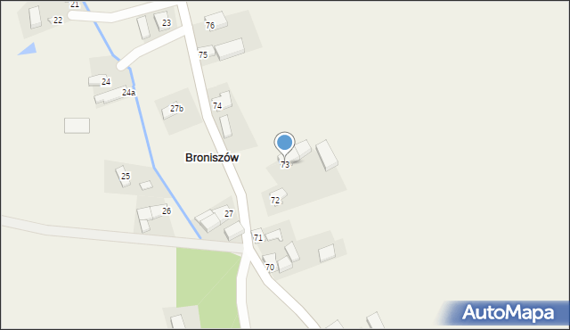 Broniszów, Broniszów, 73, mapa Broniszów