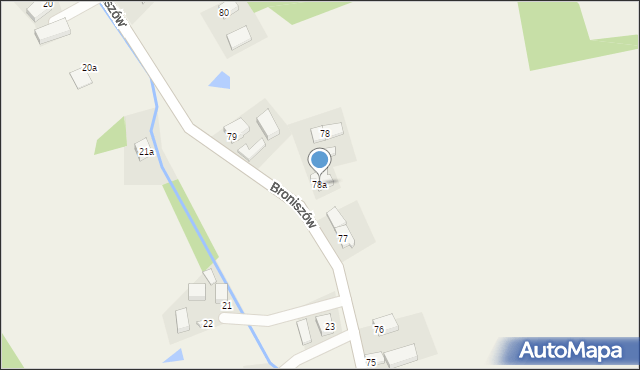 Broniszów, Broniszów, 78a, mapa Broniszów