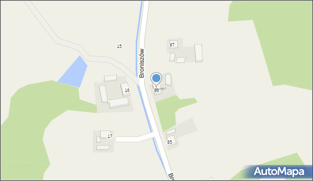 Broniszów, Broniszów, 86, mapa Broniszów