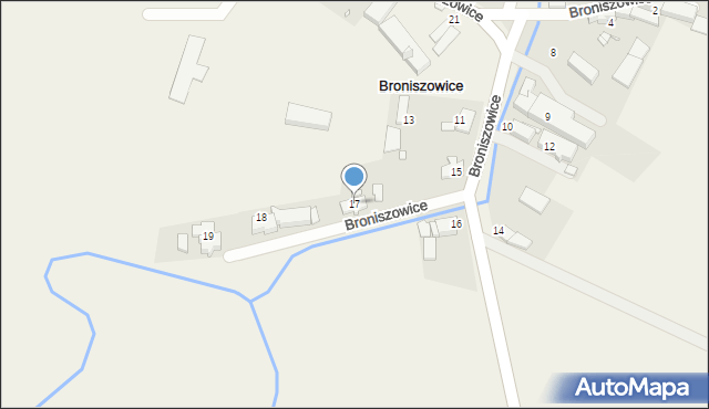 Broniszowice, Broniszowice, 17, mapa Broniszowice