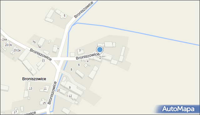 Broniszowice, Broniszowice, 2, mapa Broniszowice