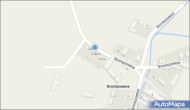 Broniszowice, Broniszowice, 20/3a, mapa Broniszowice