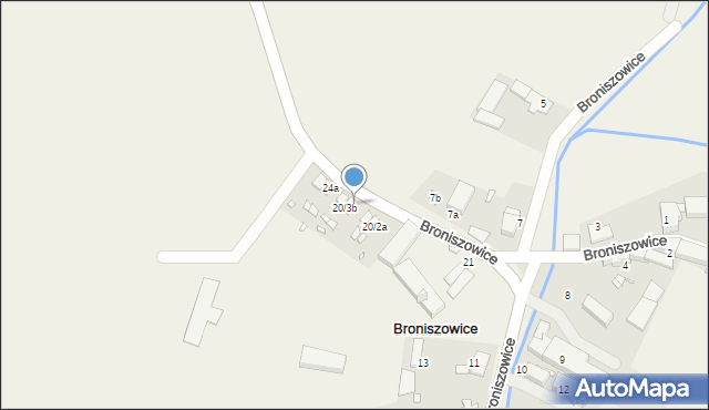 Broniszowice, Broniszowice, 23a, mapa Broniszowice