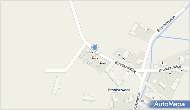 Broniszowice, Broniszowice, 23b, mapa Broniszowice