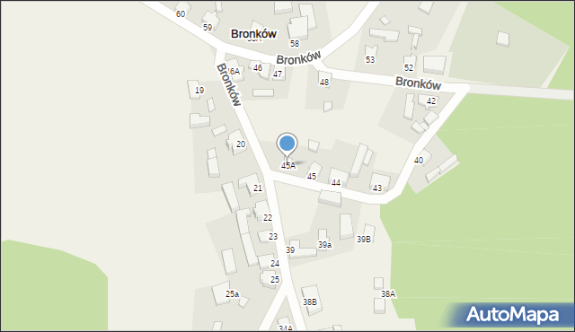 Bronków, Bronków, 45A, mapa Bronków