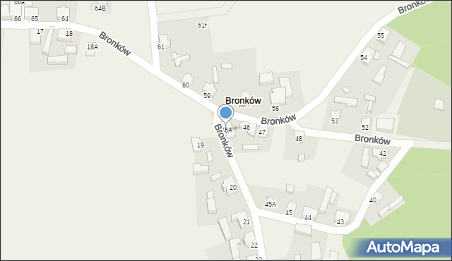 Bronków, Bronków, 46A, mapa Bronków