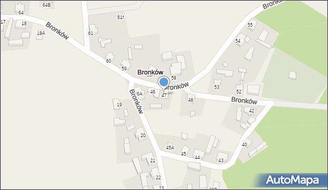 Bronków, Bronków, 47, mapa Bronków