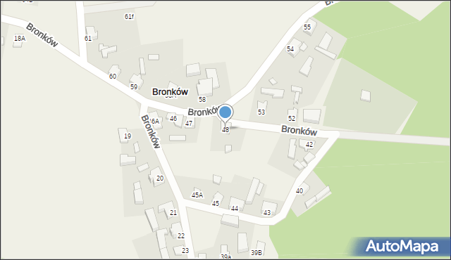 Bronków, Bronków, 48, mapa Bronków