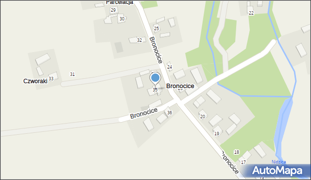 Bronocice, Bronocice, 35, mapa Bronocice