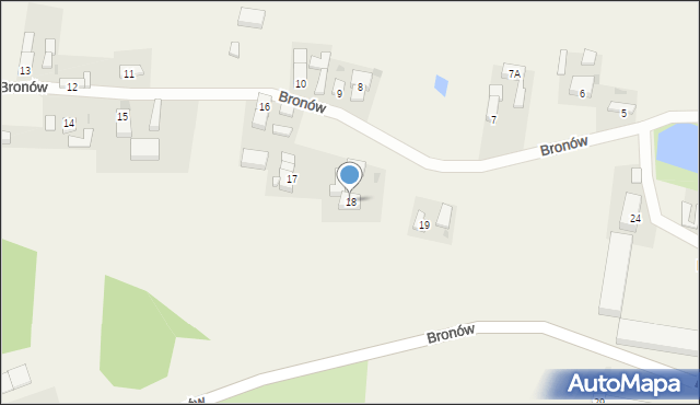Bronów, Bronów, 18, mapa Bronów
