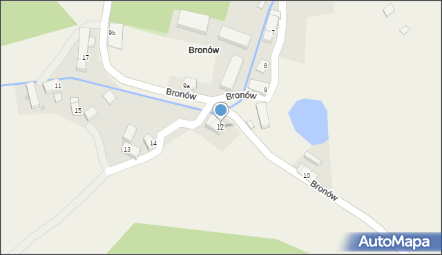 Bronów, Bronów, 12, mapa Bronów