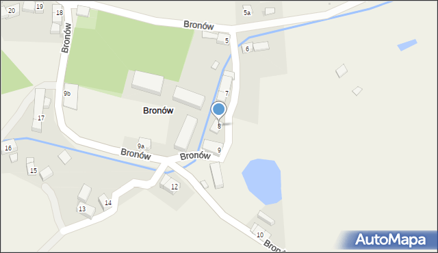 Bronów, Bronów, 8, mapa Bronów