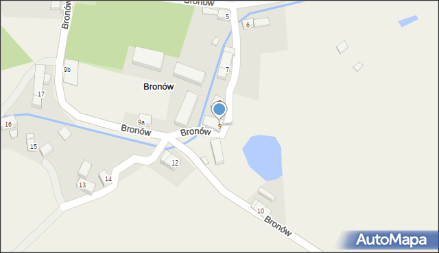 Bronów, Bronów, 9, mapa Bronów