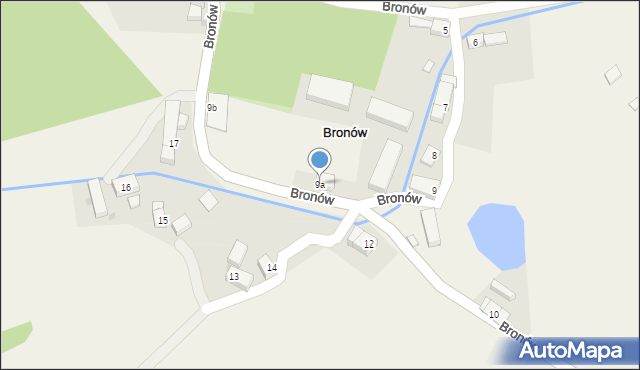 Bronów, Bronów, 9a, mapa Bronów