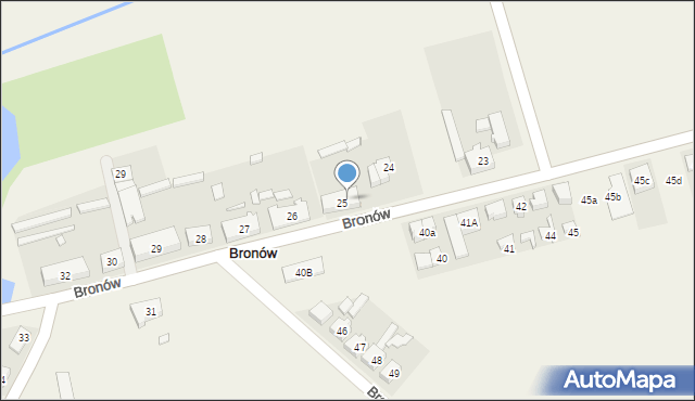 Bronów, Bronów, 25A, mapa Bronów