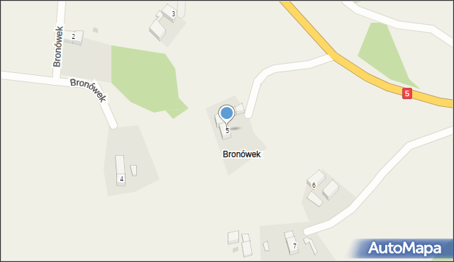 Bronówek, Bronówek, 5, mapa Bronówek