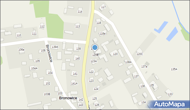 Bronowice, Bronowice, 120B, mapa Bronowice