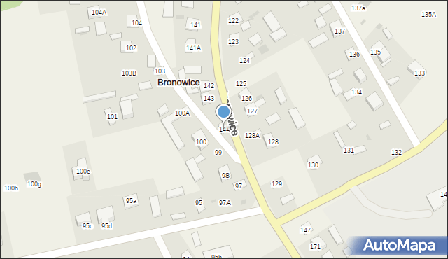 Bronowice, Bronowice, 144, mapa Bronowice