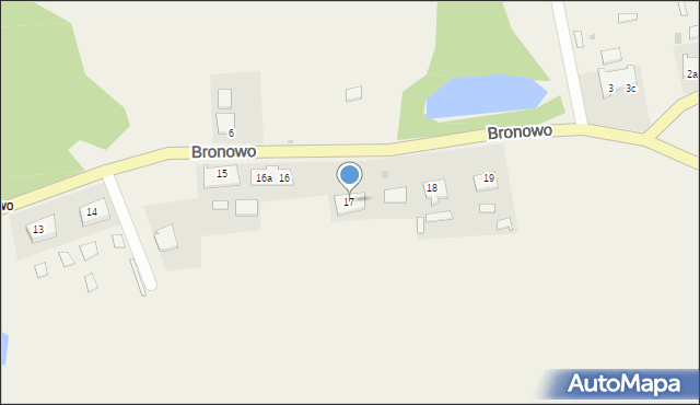 Bronowo, Bronowo, 17, mapa Bronowo