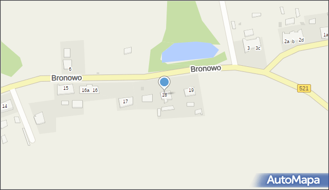 Bronowo, Bronowo, 18, mapa Bronowo