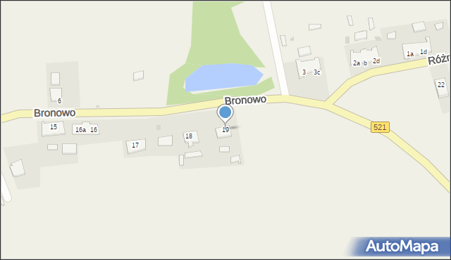 Bronowo, Bronowo, 19, mapa Bronowo