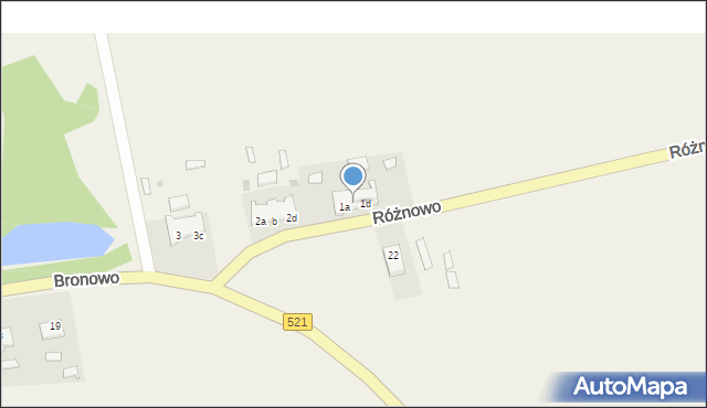 Bronowo, Bronowo, 1c, mapa Bronowo