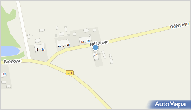 Bronowo, Bronowo, 22, mapa Bronowo