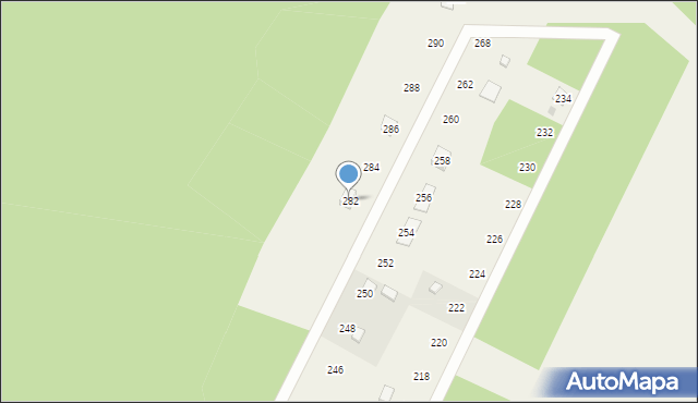 Bronowo, Bronowo, 282, mapa Bronowo