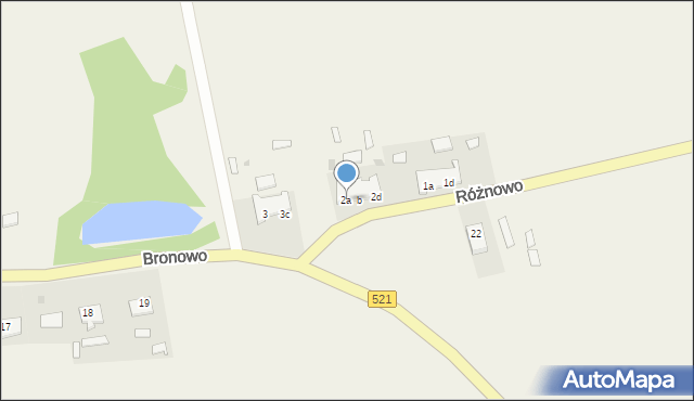 Bronowo, Bronowo, 2a, mapa Bronowo