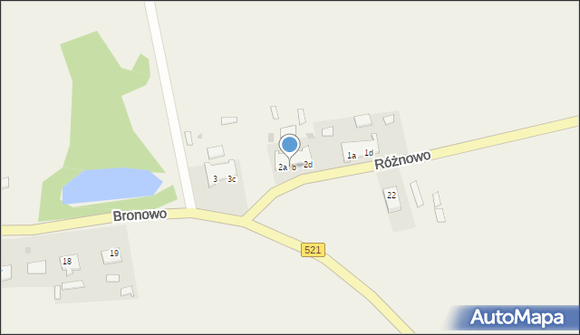 Bronowo, Bronowo, 2b, mapa Bronowo