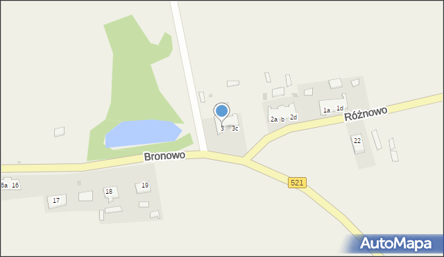 Bronowo, Bronowo, 3, mapa Bronowo