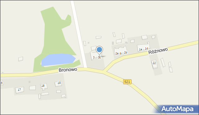 Bronowo, Bronowo, 3c, mapa Bronowo