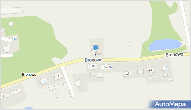 Bronowo, Bronowo, 6, mapa Bronowo