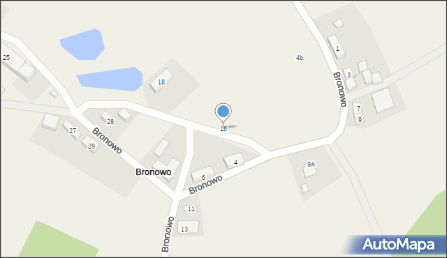 Bronowo, Bronowo, 16, mapa Bronowo