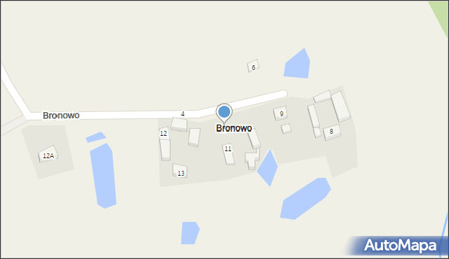 Bronowo, Bronowo, 10, mapa Bronowo