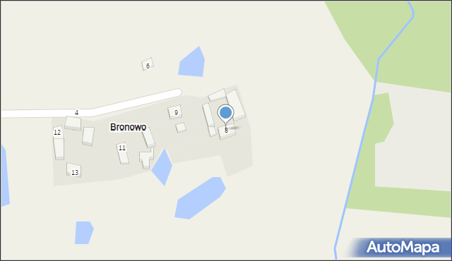 Bronowo, Bronowo, 8, mapa Bronowo