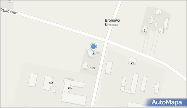 Bronowo Kmiece, Bronowo Kmiece, 16E, mapa Bronowo Kmiece