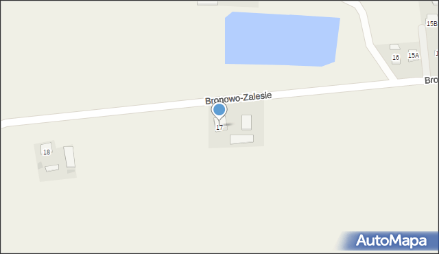 Bronowo-Zalesie, Bronowo-Zalesie, 17, mapa Bronowo-Zalesie