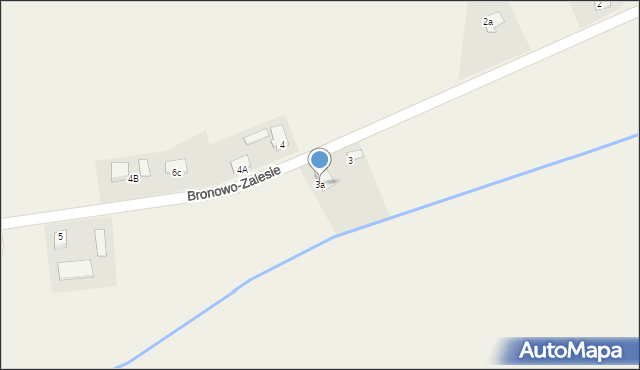 Bronowo-Zalesie, Bronowo-Zalesie, 3a, mapa Bronowo-Zalesie