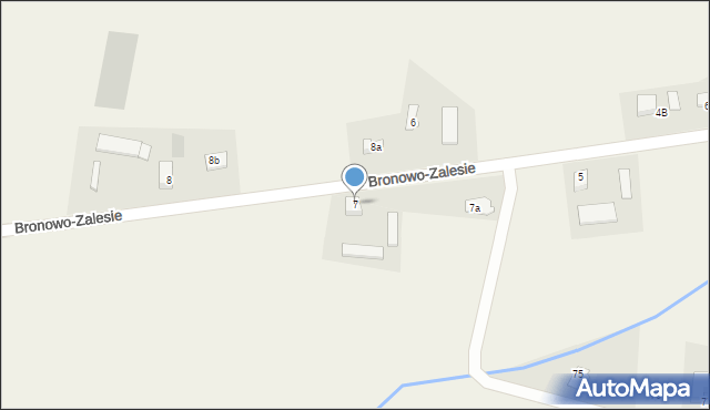 Bronowo-Zalesie, Bronowo-Zalesie, 7, mapa Bronowo-Zalesie