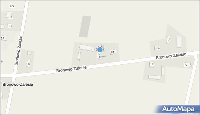 Bronowo-Zalesie, Bronowo-Zalesie, 8, mapa Bronowo-Zalesie