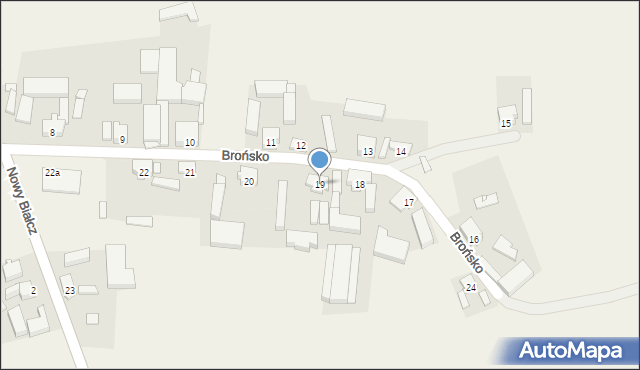 Brońsko, Brońsko, 19, mapa Brońsko