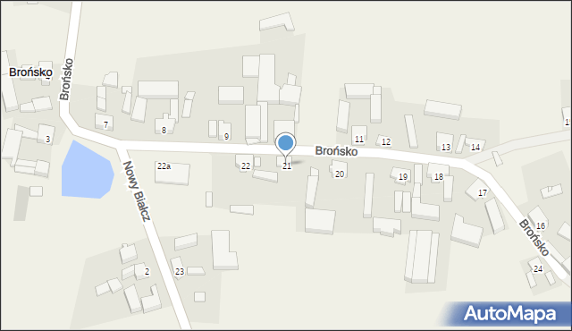 Brońsko, Brońsko, 21, mapa Brońsko