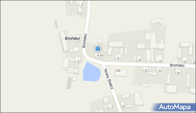 Brońsko, Brońsko, 7, mapa Brońsko