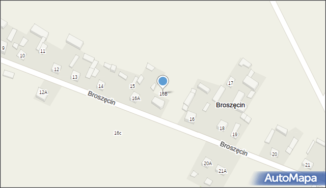 Broszęcin, Broszęcin, 16B, mapa Broszęcin