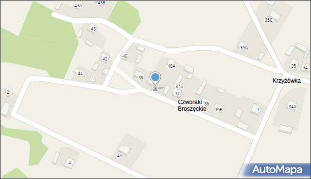 Broszęcin, Broszęcin, 38, mapa Broszęcin