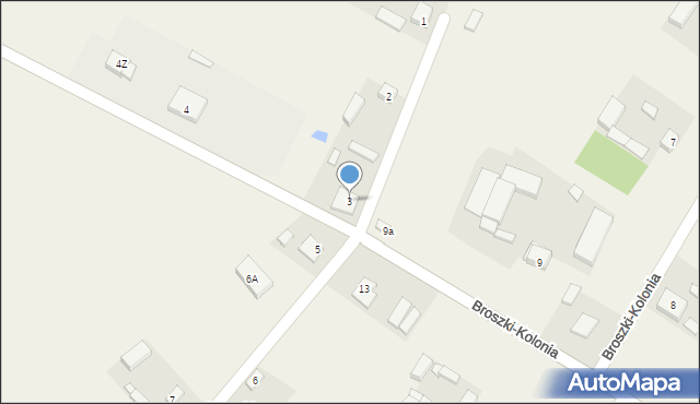 Broszki, Broszki, 3, mapa Broszki