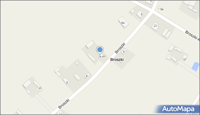 Broszki, Broszki, 7, mapa Broszki