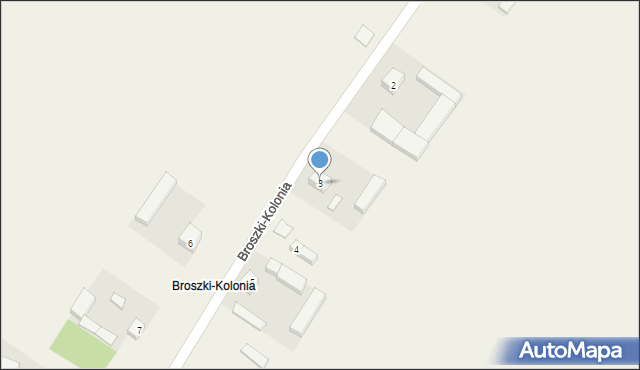 Broszki, Broszki-Kolonia, 3, mapa Broszki